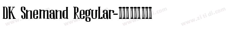 DK Snemand Regular字体转换